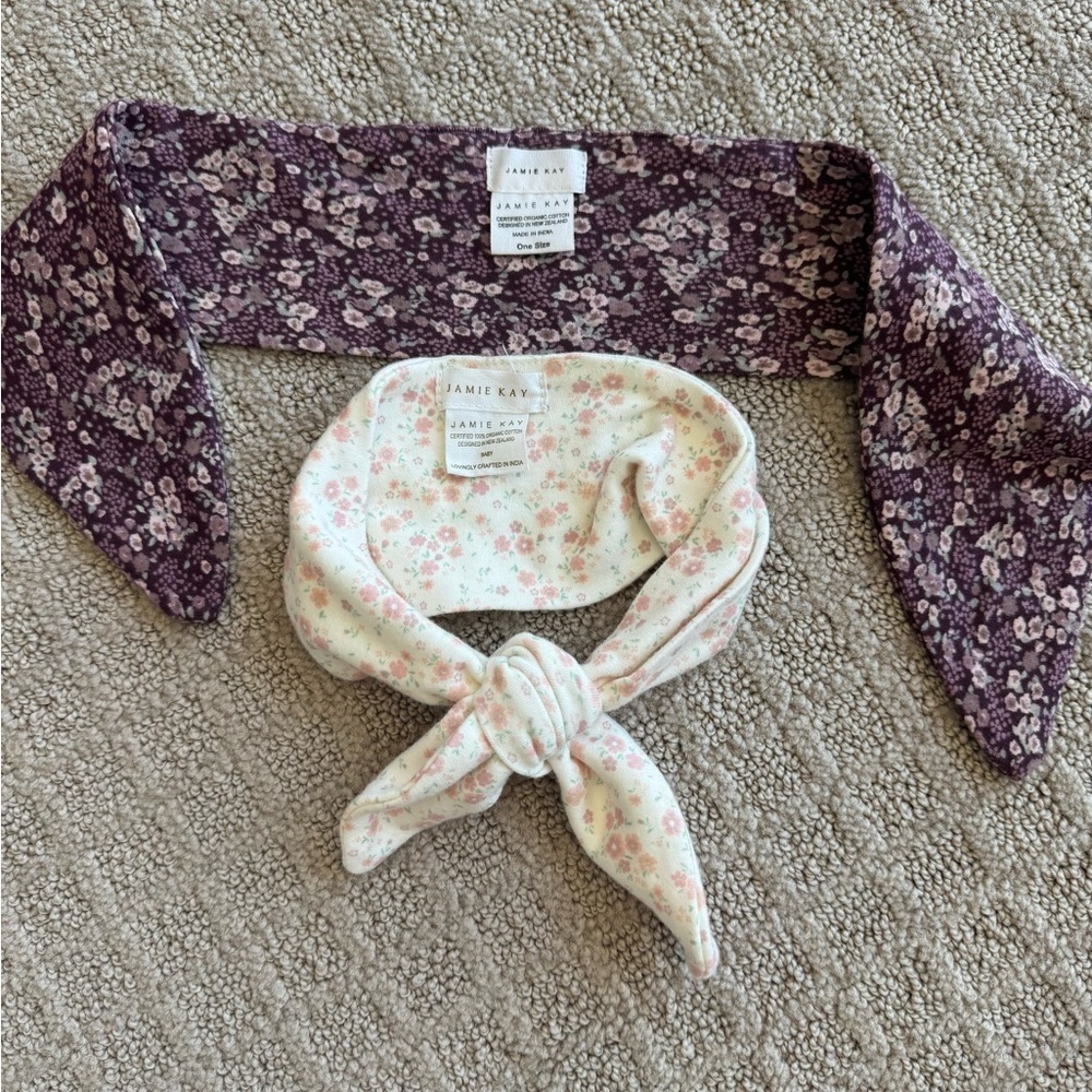 TWO Jamie Kay Tie Baby Girl headband floral